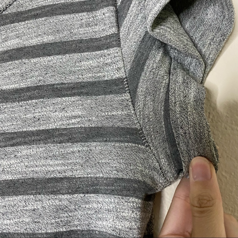 NO OFFERS RAG & BONE gray striped short sleeve t-shirt dress - Picture 6 of 14